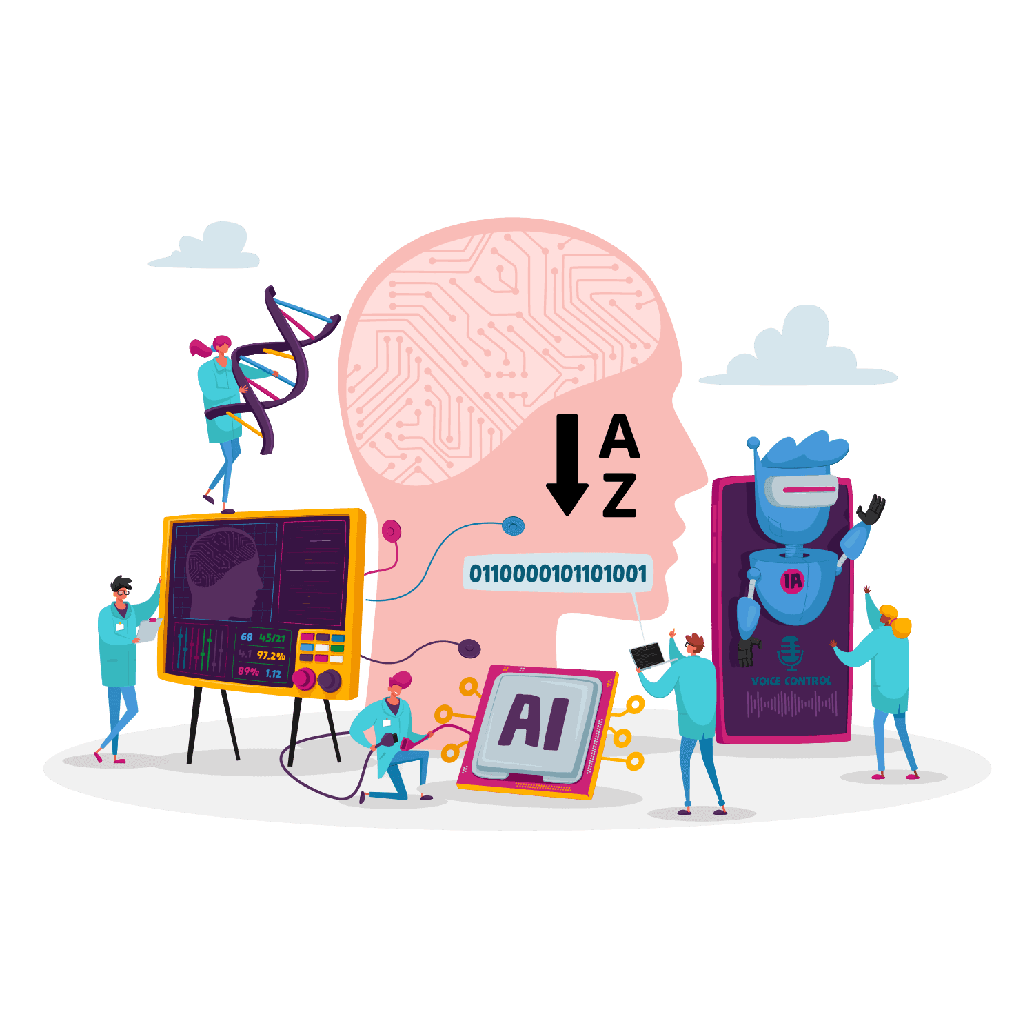 AI automation workflow illustration