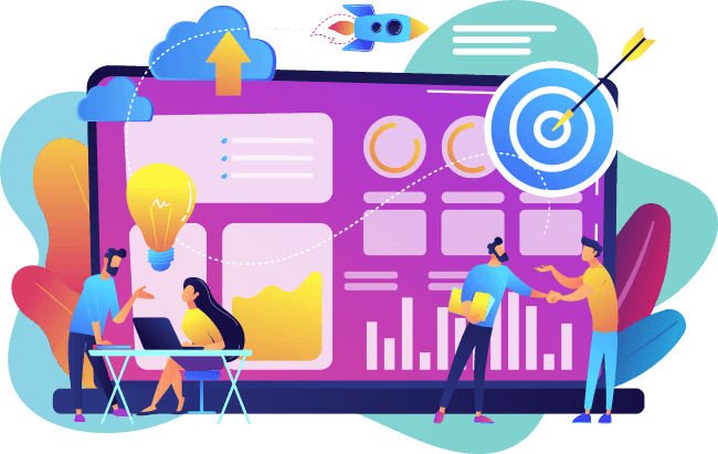 Calgary business owner reviewing digital transformation dashboard with AKAI Solutions